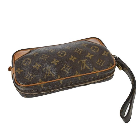 LOUIS VUITTON Marly Dragonne PM Clutch Hand Bag Monogram Leather M51827 30HB654 - Picture 14 of 15